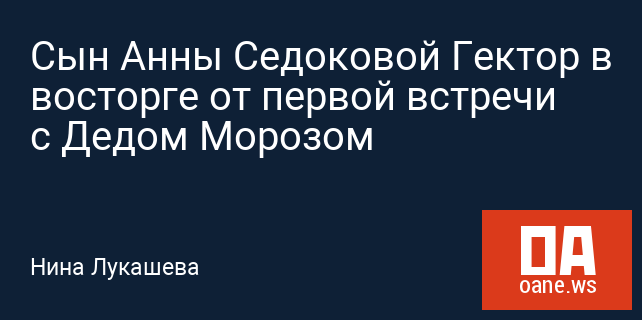 Сын Анны Седоковой Гектор в восторге от первой встречи с Дедом Морозом