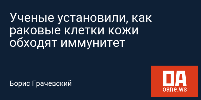 Ученые установили, как раковые клетки кожи обходят иммунитет