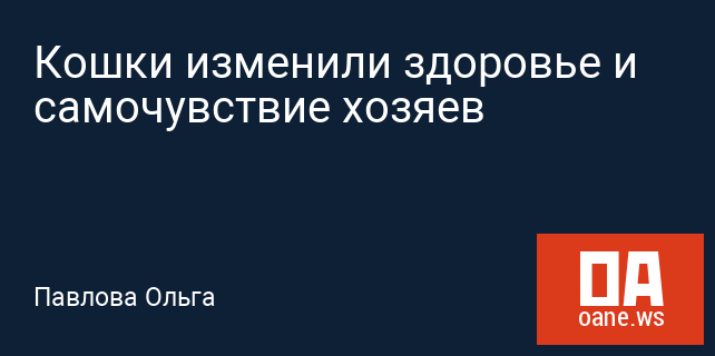 Кошки изменили здоровье и самочувствие хозяев Кошки изменили здоровье и самочувствие хозяев