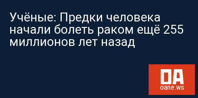 Учёные: Предки человека начали болеть раком ещё 255 миллионов лет назад