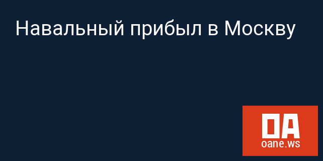 Навальный прибыл в Москву
