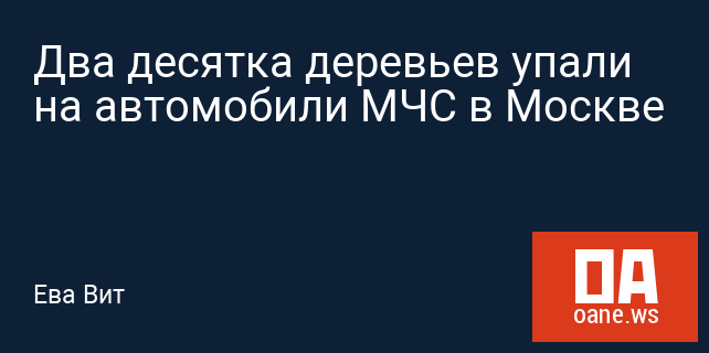 Два десятка деревьев упали на автомобили МЧС в Москве Два десятка деревьев упали на автомобили МЧС в Москве