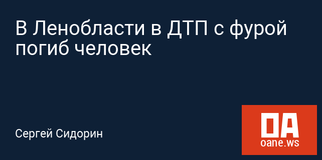 В Ленобласти в ДТП с фурой погиб человек В Ленобласти в ДТП с фурой погиб человек