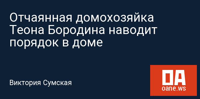 Отчаянная домохозяйка Теона Бородина наводит порядок в доме Отчаянная домохозяйка Теона Бородина наводит порядок в доме