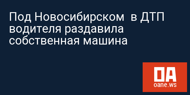 Под Новосибирском в ДТП водителя раздавила собственная машина Под Новосибирском в ДТП водителя раздавила собственная машина